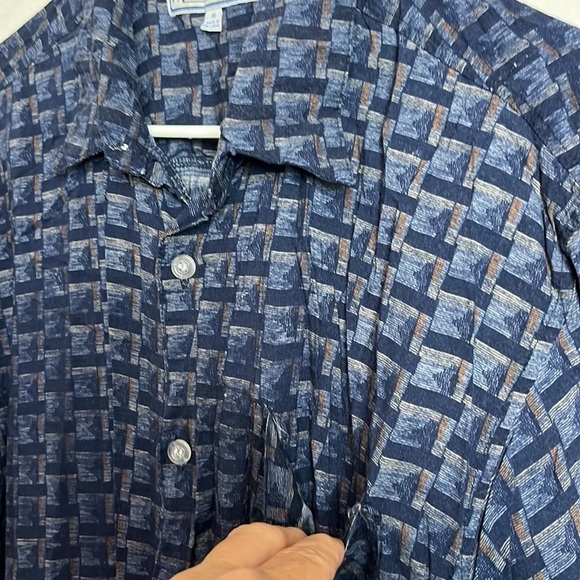 Pacific scene men’s short sleeve button down shirt with pocket. - Picture 5 of 5